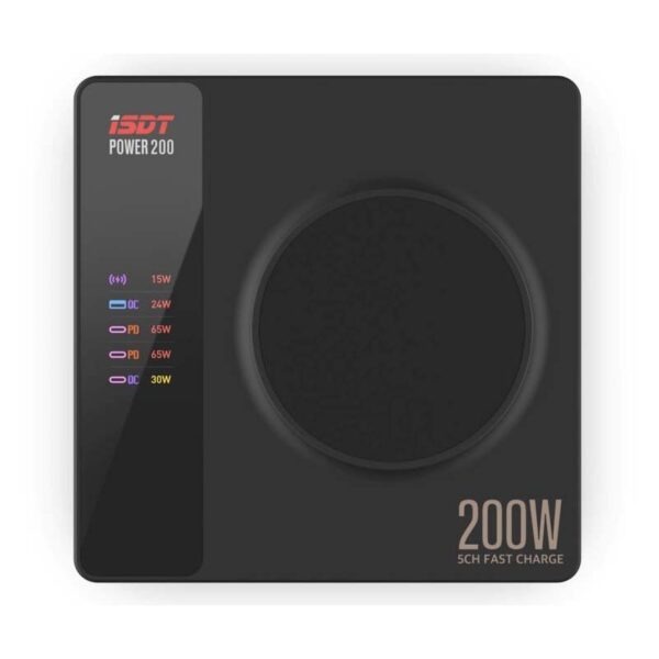 ISDT Power 200W USB Desktop Charger 4 USB+1 Wireless